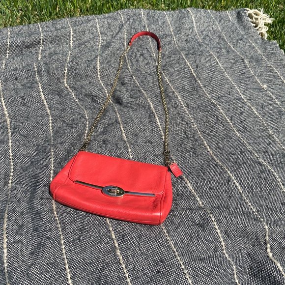 Orange Coach Crossbody Purse - Picture 4 of 4